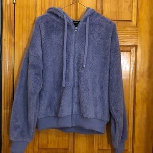 Forever 21 Faux Fur Hooded Jacket/Hoodie